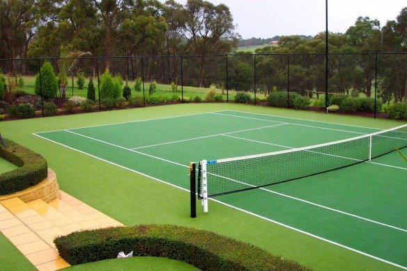 THI CÔNG SÂN TENNIS CỎ NHÂN TẠO CỦA THANH THƯỞNG
